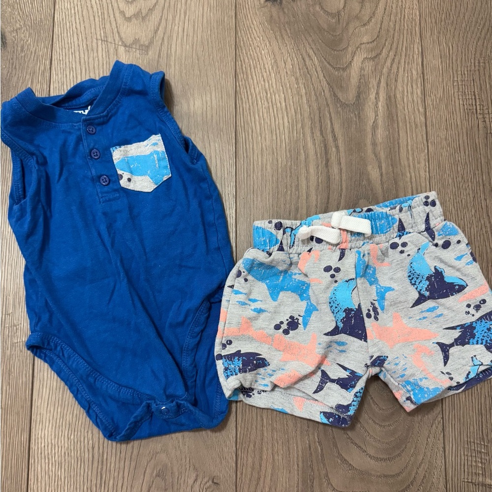 Little Rebels 2 Piece Set Baby Boy Size 6-9 Mos GUC